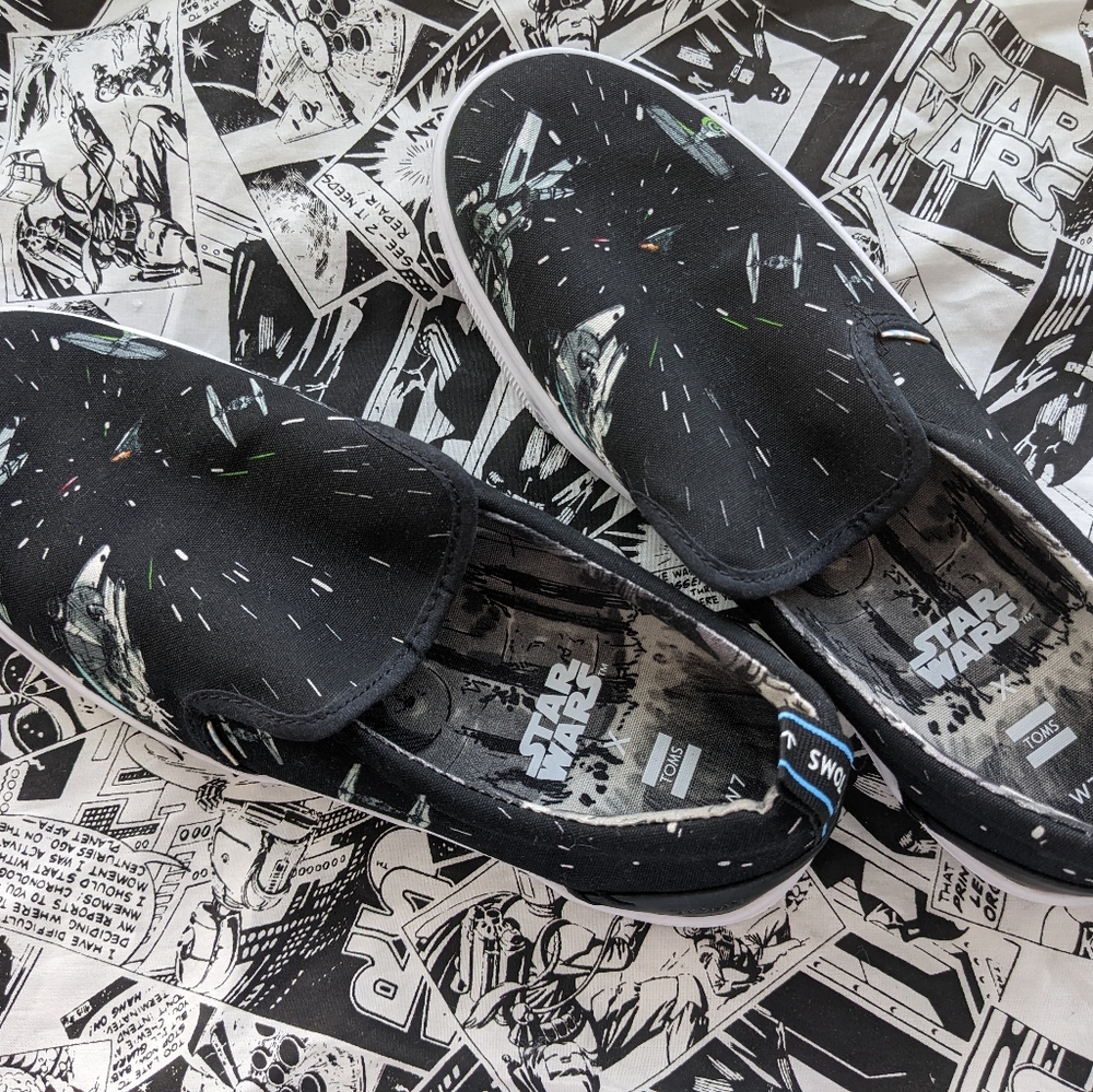 May The Fourth Is Calling! Toms Star Wars slip on sneakers